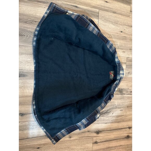 Vintage Sears The Mens Store Blue Plaid Wool Blend Jacket Size 40 Tall Lined - Picture 5 of 9